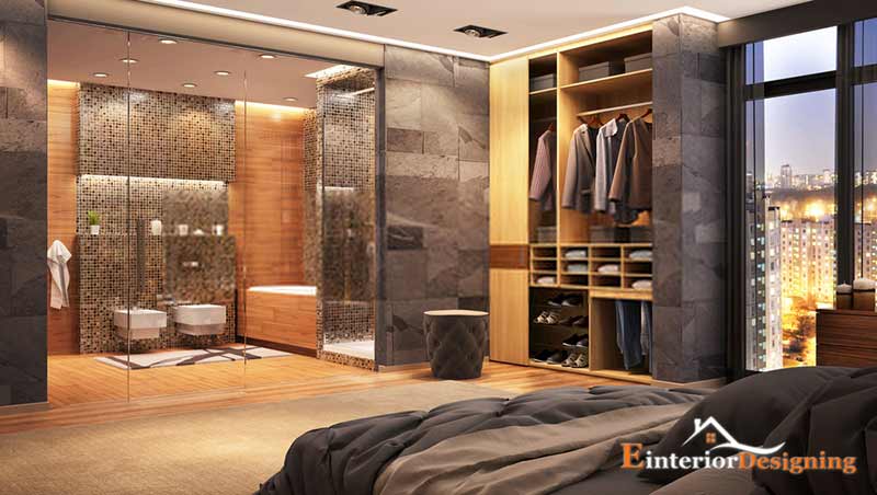 Luxury Modern Bedroom Dressing Room and Wardrobe Interior Design
